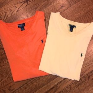 Set of 2 V-Neck Polo by Ralph Lauren SS T-Shirts